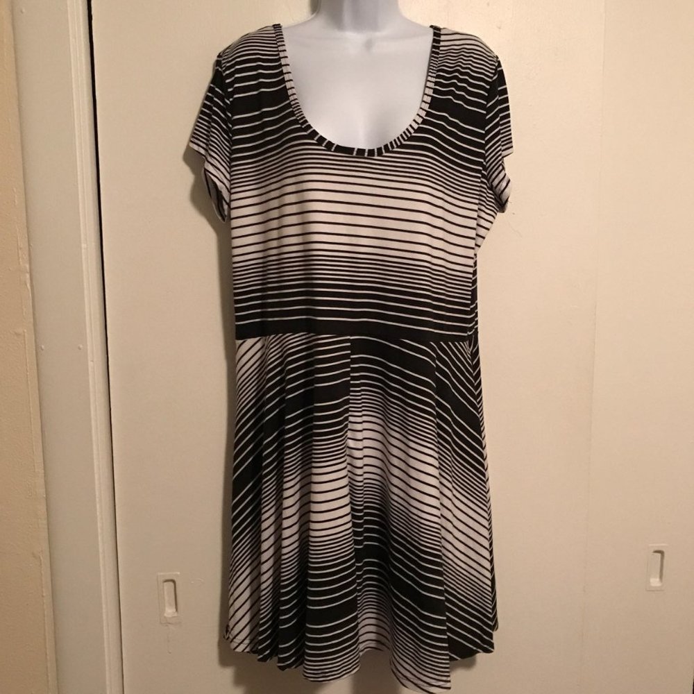 Bobbie Brooks Plus Size Striped T-Shirt Dress